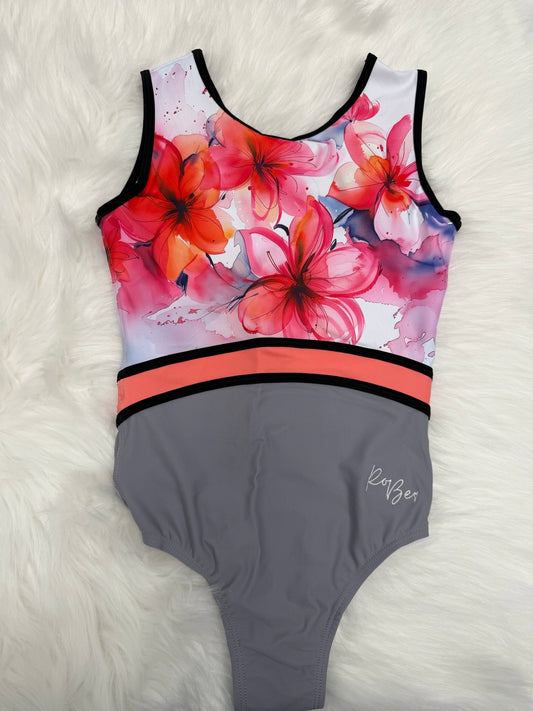 Coral Bouquet Leotard