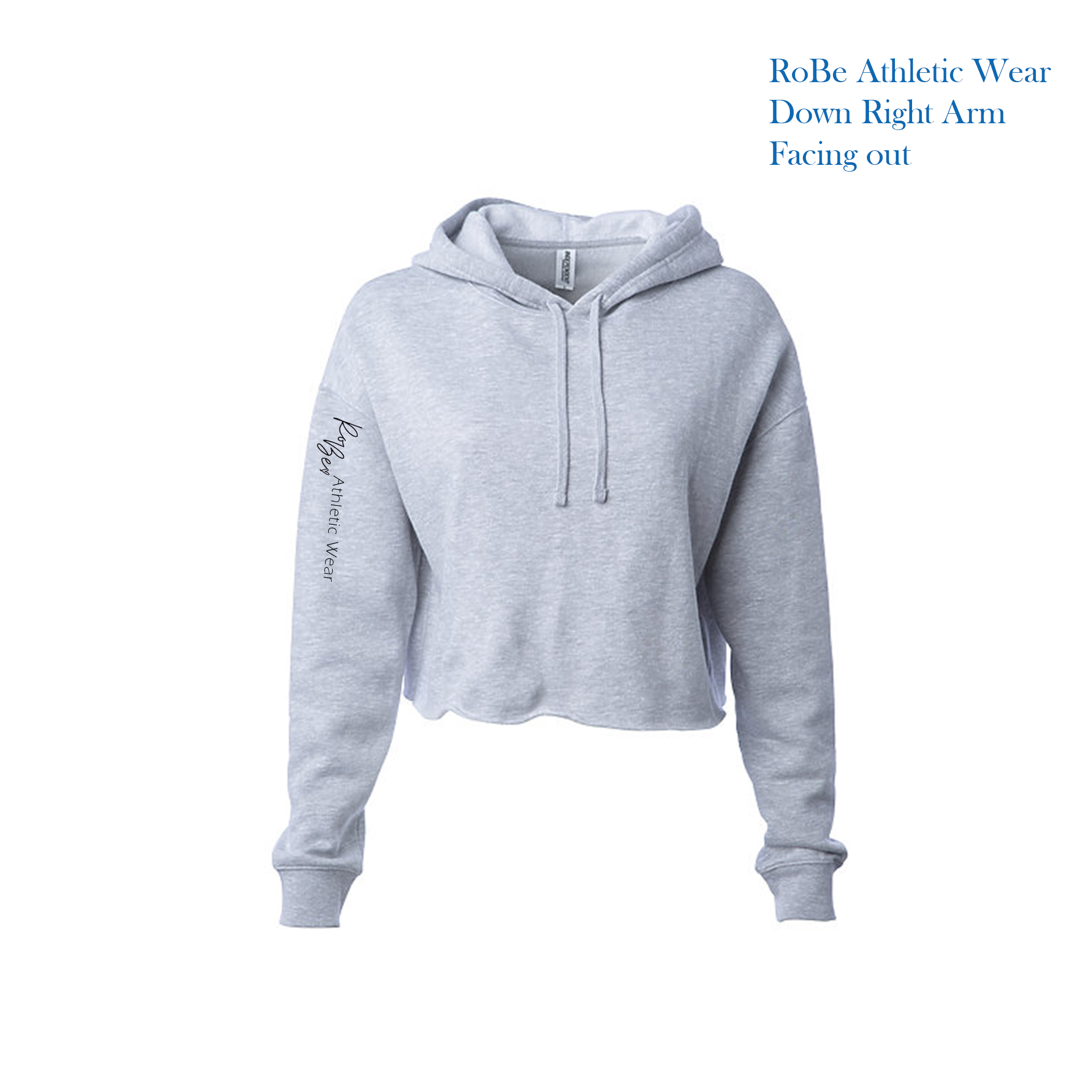 Gray crop top hoodie sale