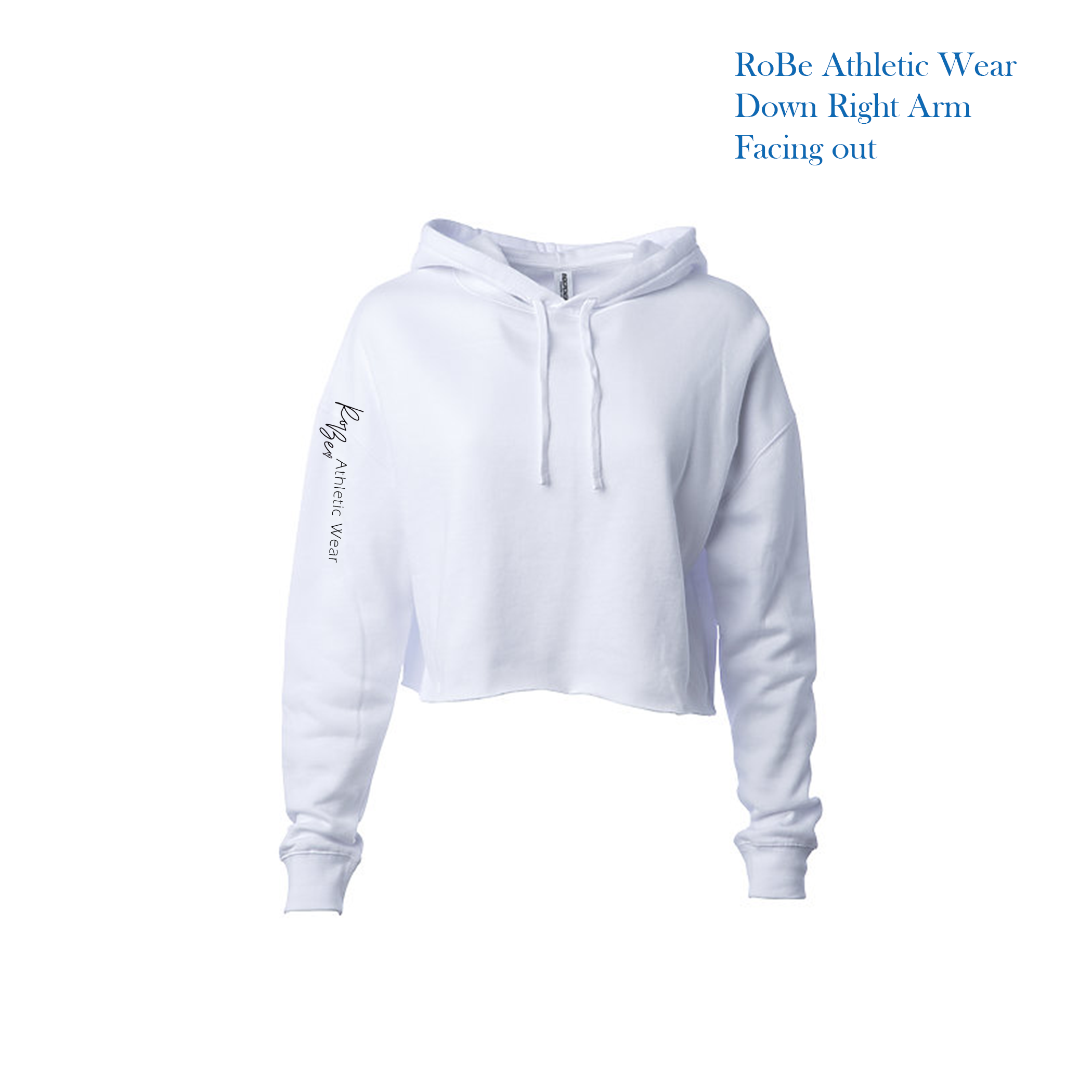 Plain white cropped 2024 hoodie